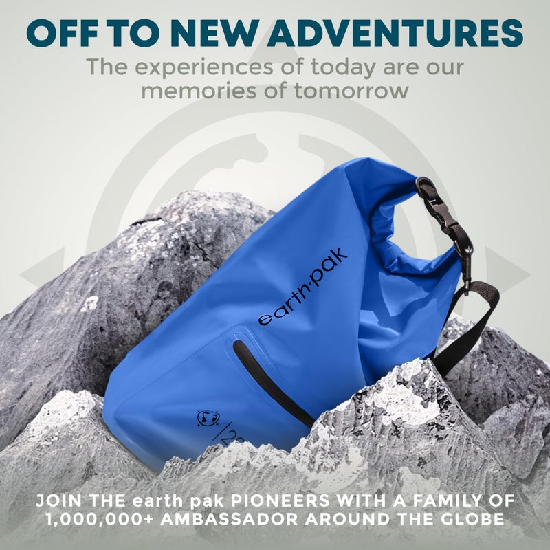 Earth Pak Waterproof Dry Bag with Zippered Pocket - Waterproof Dry Bag Backpack Keeps Gear Dry for Boating, Camping, Fishing, Beach Drybag, Kayak Accessories - Dry Bags Waterproof with Phone Case 30L - Image 5